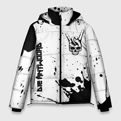 Мужская зимняя куртка Die Antwoord и рок символ на светлом фоне