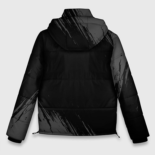 Мужская зимняя куртка Danganronpa glitch на темном фоне: надпись, символ / 3D-Черный – фото 2