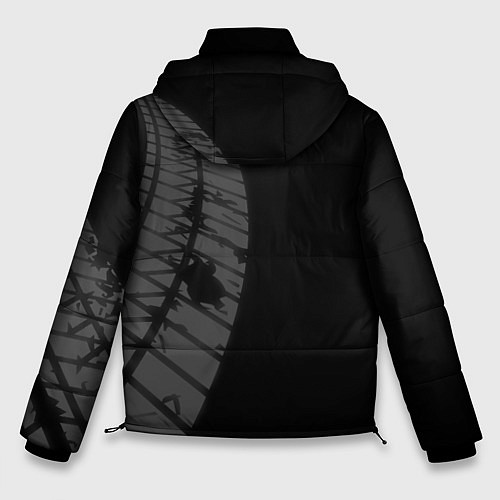 Мужская зимняя куртка Infiniti speed на темном фоне со следами шин: по-в / 3D-Черный – фото 2