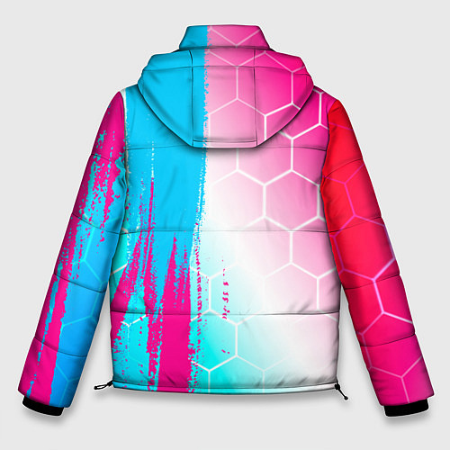 Мужская зимняя куртка Exeed neon gradient style: по-вертикали / 3D-Черный – фото 2