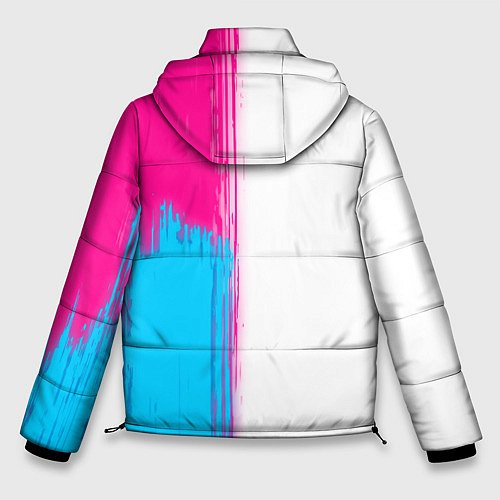 Мужская зимняя куртка Valorant neon gradient style: по-вертикали / 3D-Черный – фото 2