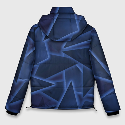 Мужская зимняя куртка Треугольники, неон / 3D-Черный – фото 2