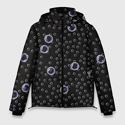 Куртка зимняя мужская Пузырьки, цвет: 3D-черный
