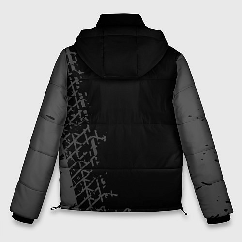 Мужская зимняя куртка Exeed speed на темном фоне со следами шин: по-верт / 3D-Черный – фото 2