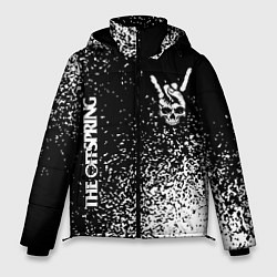 Мужская зимняя куртка The Offspring и рок символ на темном фоне