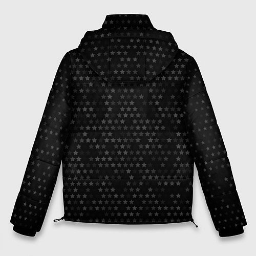 Мужская зимняя куртка Arctic Monkeys glitch на темном фоне: по-вертикали / 3D-Черный – фото 2