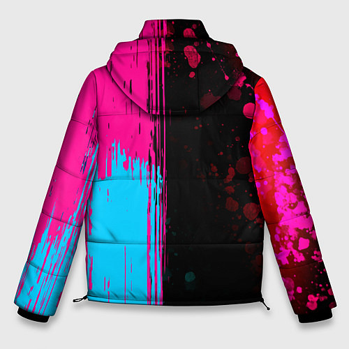 Мужская зимняя куртка Paramore - neon gradient: по-вертикали / 3D-Черный – фото 2