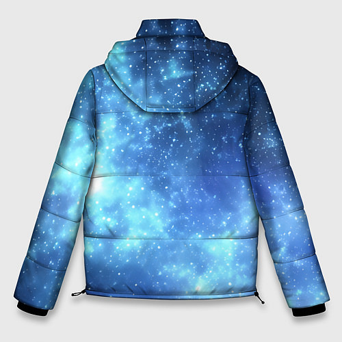 Мужская зимняя куртка Яркие звёзды в космосе / 3D-Светло-серый – фото 2