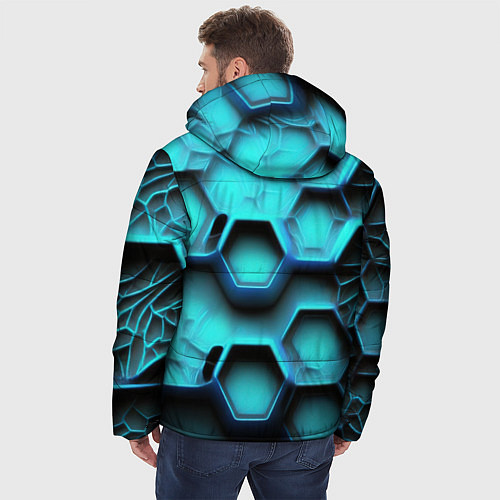 Мужская зимняя куртка Броня из неоновых плит / 3D-Светло-серый – фото 4