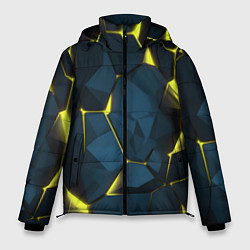 Куртка зимняя мужская Желтые неоновые плиты, цвет: 3D-черный