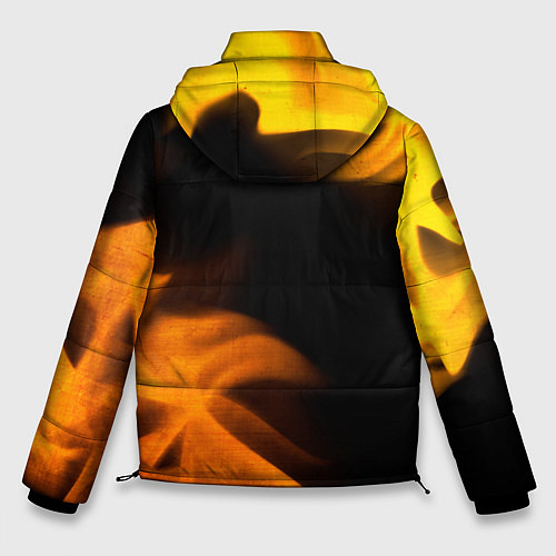 Мужская зимняя куртка SsangYong - gold gradient: надпись, символ / 3D-Черный – фото 2