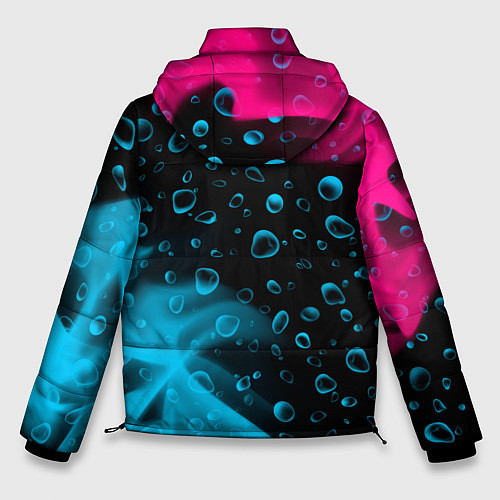 Мужская зимняя куртка JAC - neon gradient: надпись, символ / 3D-Черный – фото 2