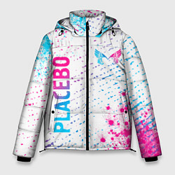 Мужская зимняя куртка Placebo neon gradient style: надпись, символ