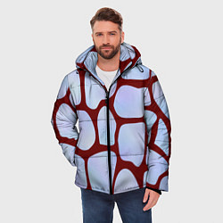 Куртка зимняя мужская Клеточная ткань, цвет: 3D-черный — фото 2