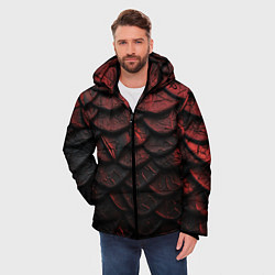 Куртка зимняя мужская Объемная текстура из темных плит, цвет: 3D-светло-серый — фото 2