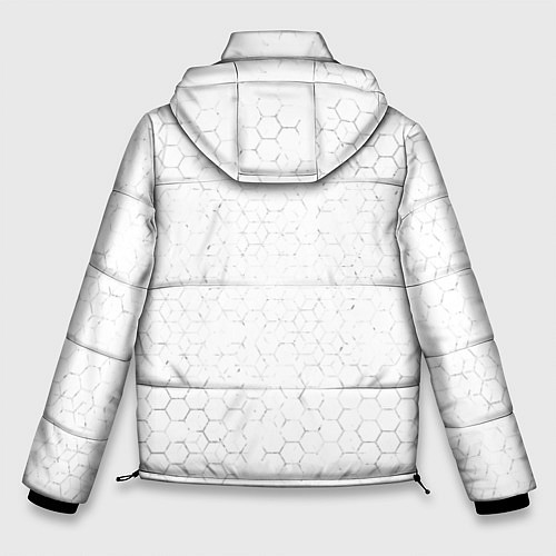 Мужская зимняя куртка Cyberpunk 2077 glitch на светлом фоне: надпись, си / 3D-Черный – фото 2