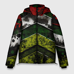 Куртка зимняя мужская Абстрактные камуфляж, цвет: 3D-черный