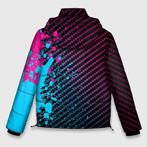 Мужская зимняя куртка BYD - neon gradient: по-вертикали / 3D-Черный – фото 2