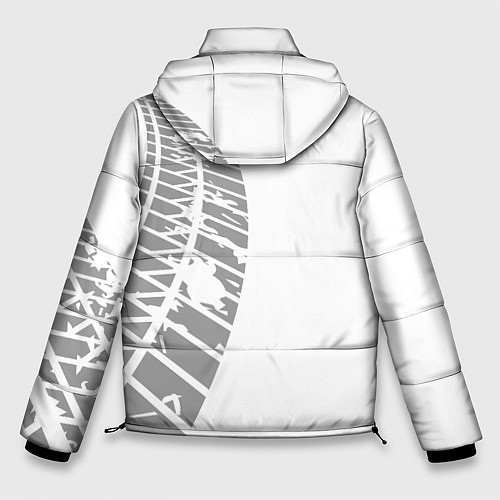 Мужская зимняя куртка Daewoo speed на светлом фоне со следами шин: по-ве / 3D-Черный – фото 2