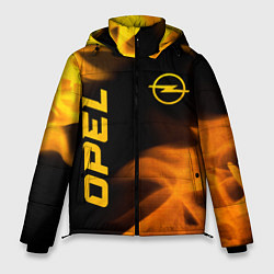 Мужская зимняя куртка Opel - gold gradient: надпись, символ