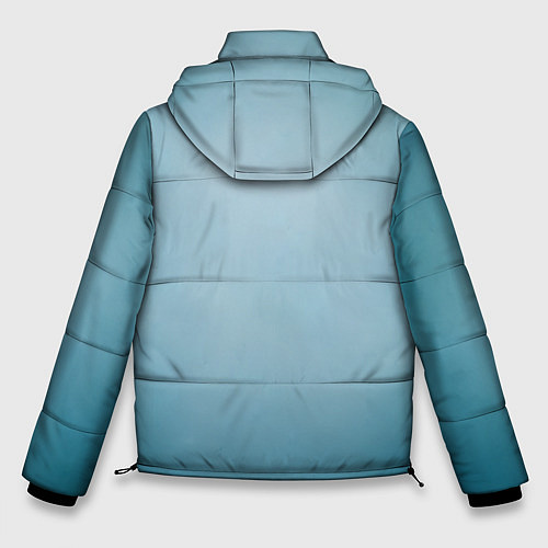 Мужская зимняя куртка Букет полевых цветов на ткани / 3D-Черный – фото 2