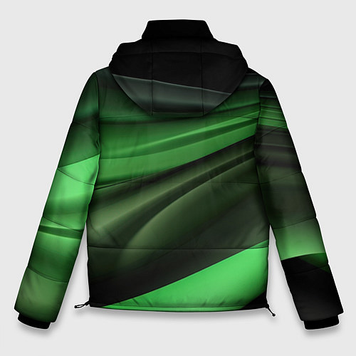 Мужская зимняя куртка Темная зеленая текстура / 3D-Черный – фото 2