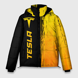 Куртка зимняя мужская Tesla - gold gradient: по-вертикали, цвет: 3D-черный