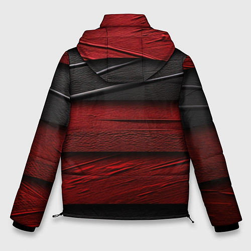 Мужская зимняя куртка Black red texture / 3D-Черный – фото 2