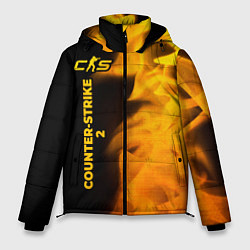 Куртка зимняя мужская Counter-Strike 2 - gold gradient: по-вертикали, цвет: 3D-черный