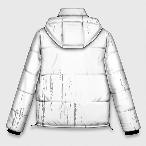 Мужская зимняя куртка Brawl Stars glitch на светлом фоне: надпись, симво / 3D-Черный – фото 2