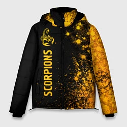 Куртка зимняя мужская Scorpions - gold gradient: по-вертикали, цвет: 3D-черный