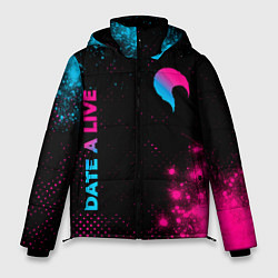 Мужская зимняя куртка Date A Live - neon gradient: надпись, символ