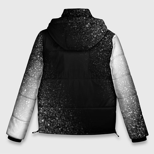 Мужская зимняя куртка Within Temptation glitch на темном фоне: надпись, / 3D-Черный – фото 2