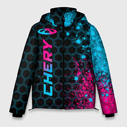 Мужская зимняя куртка Chery - neon gradient: по-вертикали