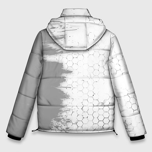 Мужская зимняя куртка Rust glitch на светлом фоне: по-вертикали / 3D-Черный – фото 2