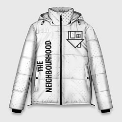 Мужская зимняя куртка The Neighbourhood glitch на светлом фоне: надпись,