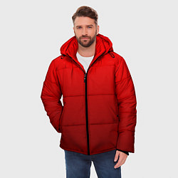 Куртка зимняя мужская Градиент красный тёмный, цвет: 3D-светло-серый — фото 2