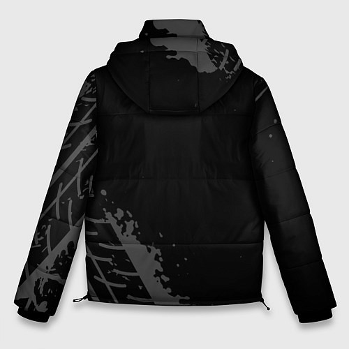 Мужская зимняя куртка Chrysler speed на темном фоне со следами шин: надп / 3D-Черный – фото 2