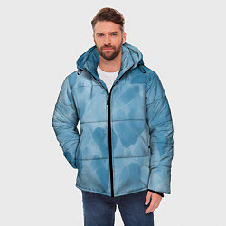Куртка зимняя мужская Текстура льда, цвет: 3D-светло-серый — фото 2