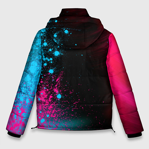 Мужская зимняя куртка Mini - neon gradient: по-вертикали / 3D-Черный – фото 2