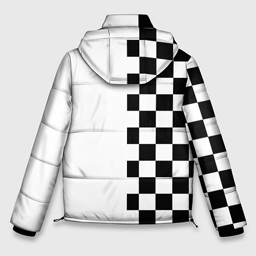 Мужская зимняя куртка Астро шахматка / 3D-Черный – фото 2