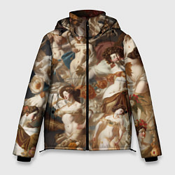 Куртка зимняя мужская Дамы и цветы классицизм, цвет: 3D-черный