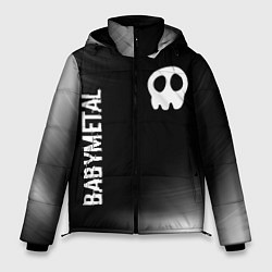 Мужская зимняя куртка Babymetal glitch на темном фоне: надпись, символ