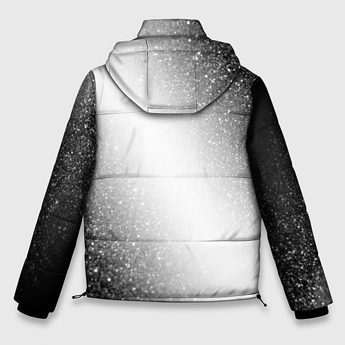 Мужская зимняя куртка Arctic Monkeys glitch на светлом фоне: надпись, си / 3D-Черный – фото 2