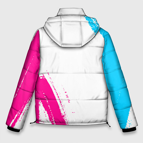 Мужская зимняя куртка Nine Inch Nails neon gradient style: надпись, симв / 3D-Черный – фото 2