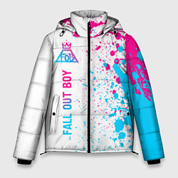 Куртка зимняя мужская Fall Out Boy neon gradient style: по-вертикали, цвет: 3D-черный