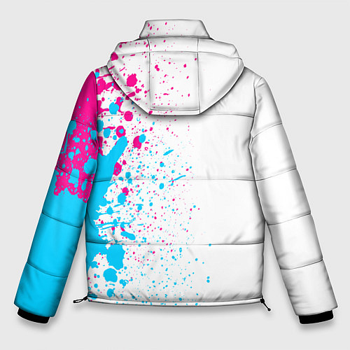 Мужская зимняя куртка Thousand Foot Krutch neon gradient style: по-верти / 3D-Черный – фото 2