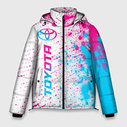 Мужская зимняя куртка Toyota neon gradient style: по-вертикали