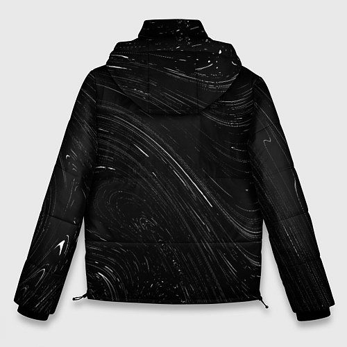 Мужская зимняя куртка Date A Live glitch на темном фоне: по-вертикали / 3D-Черный – фото 2