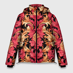 Мужская зимняя куртка Розовые узоры